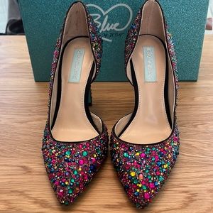 Rainbow Rhinestone Heels
